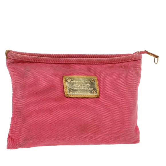 Louis Vuitton Handbags - LOUIS VUITTON Antigua Pochette Plat GM Clutch Bag Pink M40065 LV Auth ep1350